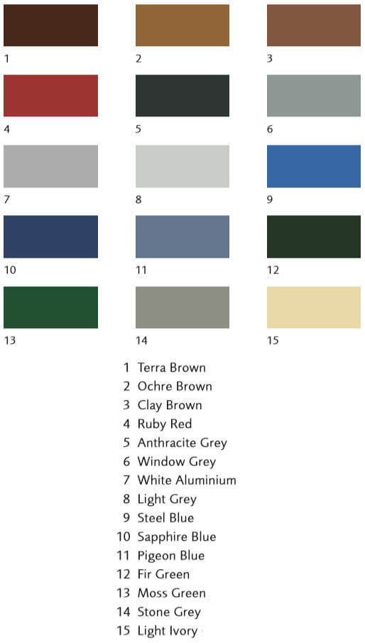 a wide choice of garage door colours